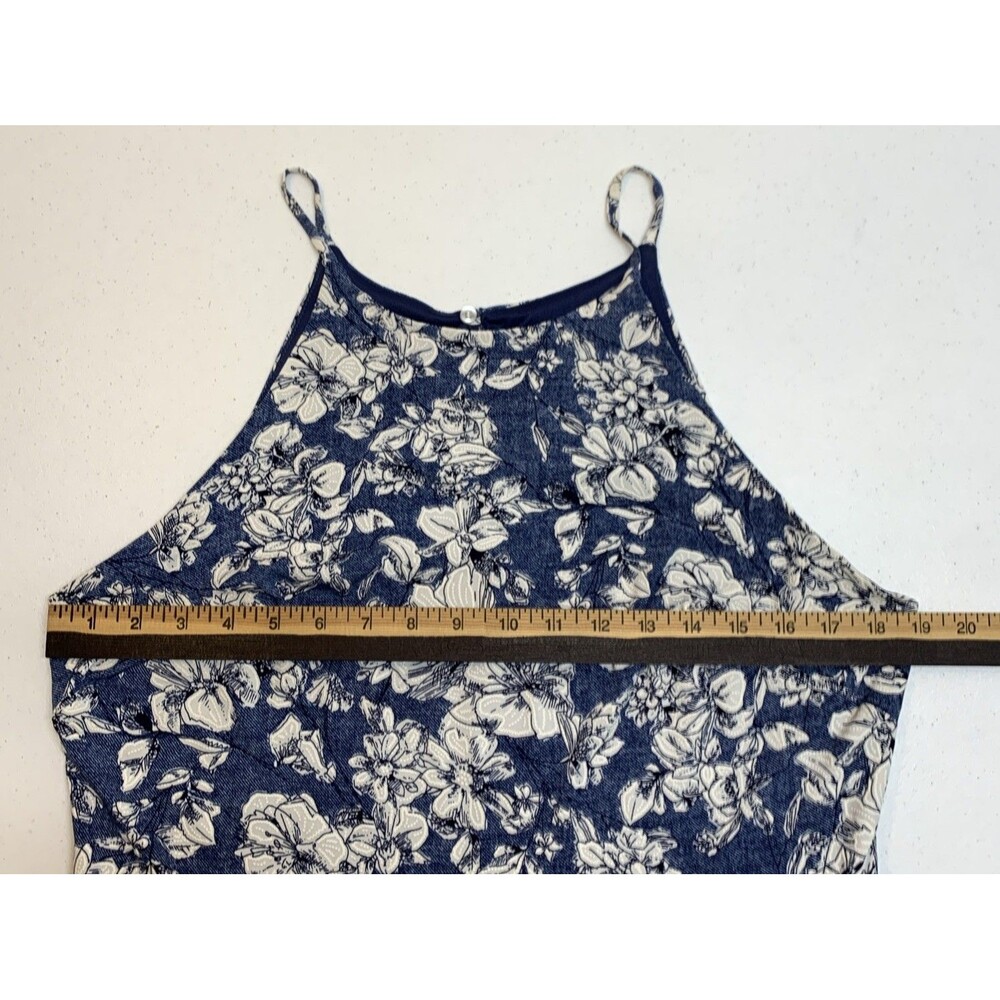 Fortune + Ivy Women's Spaghetti Strap Dress XL Blue Floral Fit and Flair - Picture 3 of 7